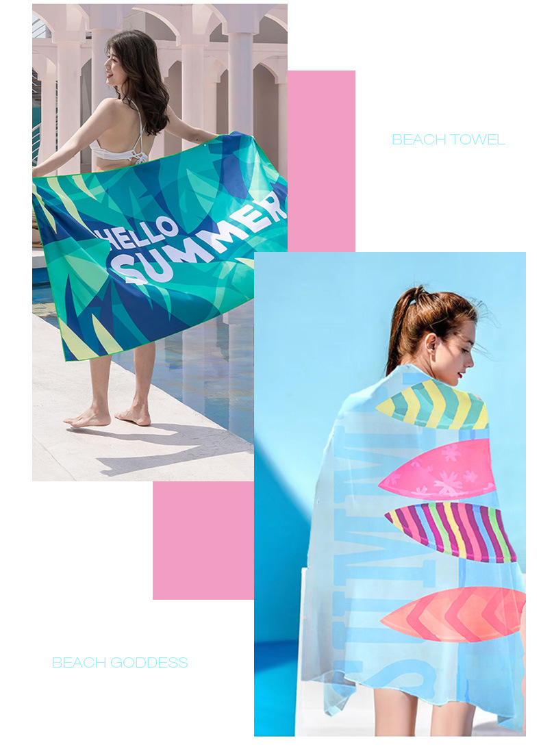 Toalla de playa de comercio exterior para fitness adulto deporte especial portátil rápido secado absorción de agua toalla de natación pic 12