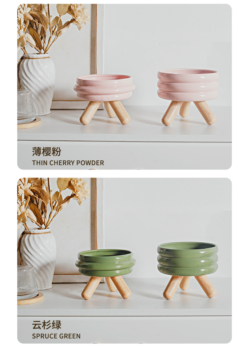 gulu bowl, pet food bowl, water bowl, cat bowl, ceramic colored cat and dog feeding bowl, cat food basin, split high-legged neck guard pic 12