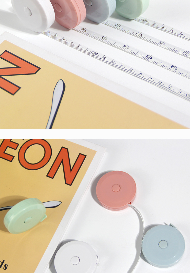 Mini tape measure, household student portable meter measure, flexible tape measure, leather tape measure for measuring the three measurements, leg, waist and chest measurements, and clothing ruler pic 12