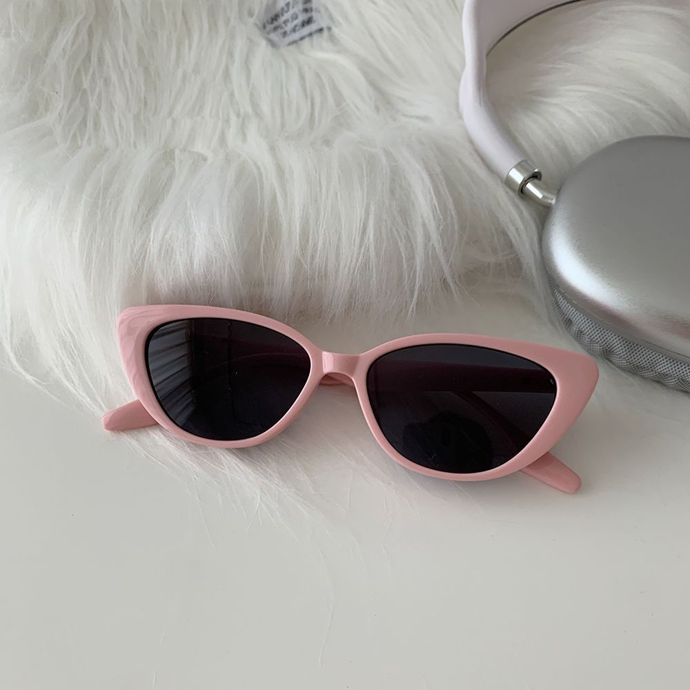 韩国ins小众高级感复古百搭猫眼粉色墨镜女防晒显脸小框太阳眼镜详情12