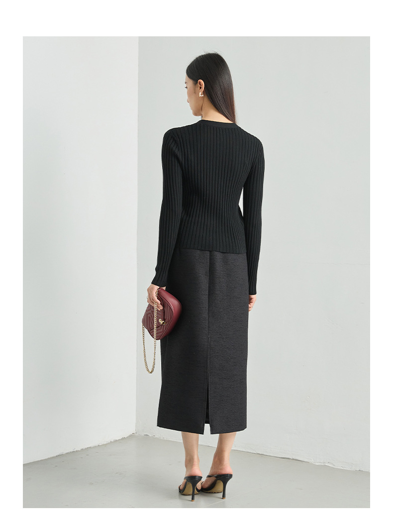 2024 Early Spring new collection: 15-stitch seamless texture all-wool knitted sweater, slim V-neck, soft and smooth, zero pressure thin cardigan pic 25