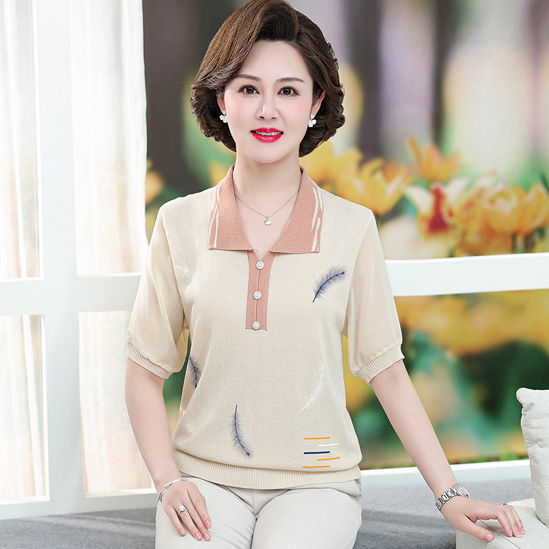 中年妈妈装新中式连衣裙套装女中老年夏季国风短款开衫长裙两件套详情14