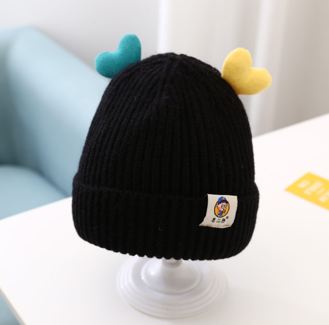 Baby knitted caps, super cute and adorable woolen caps for boys and girls in autumn and winter, thickened pullover caps for babies pic 6