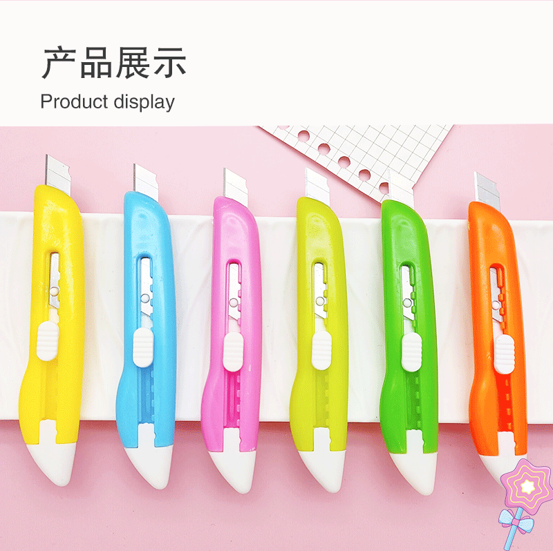 Colorful portable small utility knife manufacturer wholesale mini express unboxing knife, sharp paper cutting and envelope opening tool knife pic 12