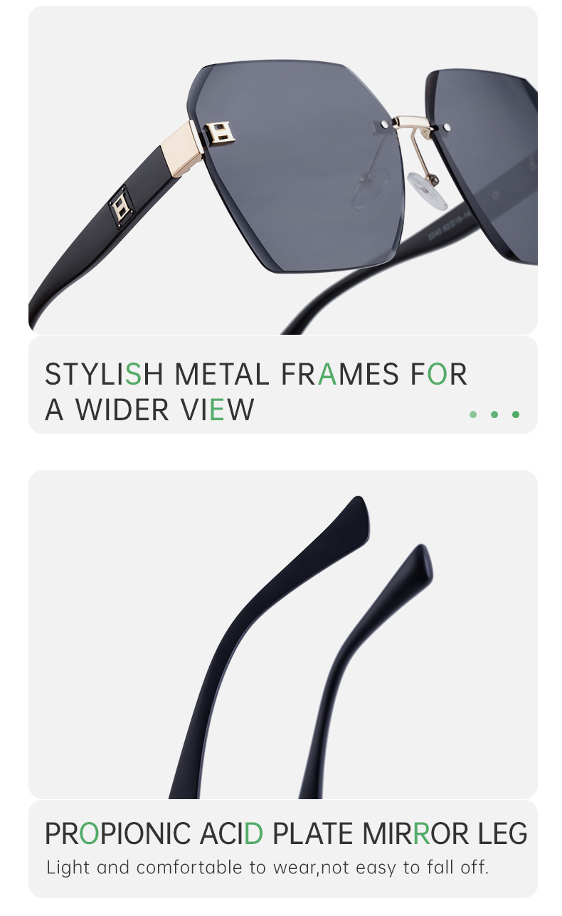 2023新款无框切边太阳镜女款欧美时尚大框墨镜女跨境批发sunglass详情26