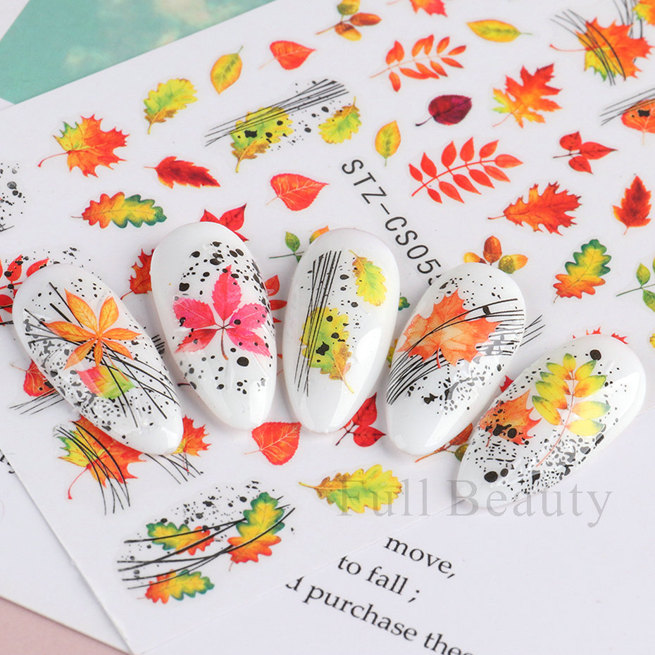 Cross-border new nail stickers Summer Maple Leaf Series Nail stickers Back Adhesive Nail stickers Wholesale Nail Stickers Nail Stickers pic 6