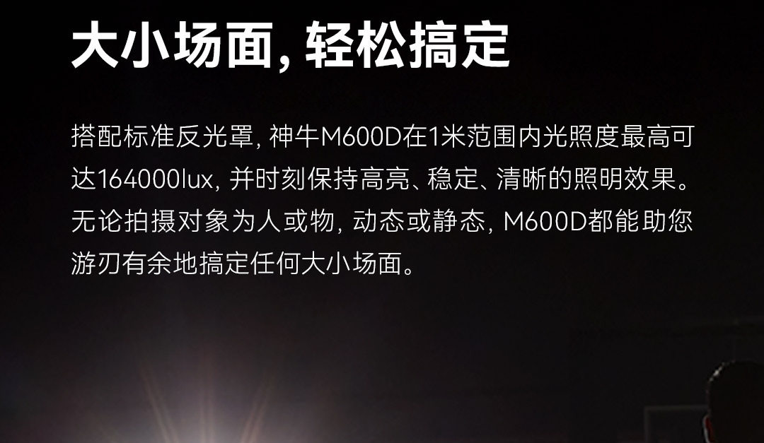 Shenniu M600D film and television light, 600W, professional studio shooting, photography and video recording, constantly lit high-power LED fill light pic 5