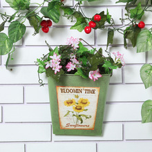 欧式故意做旧色插花桶酒吧陈列摆设 创意摄影道具家居摆件铁皮桶详情6