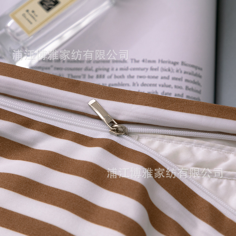 Cross-border supply Amazon best-selling bedding two-piece set, duvet cover, pillowcase, checkered and striped three-piece set manufacturer wholesale pic 12