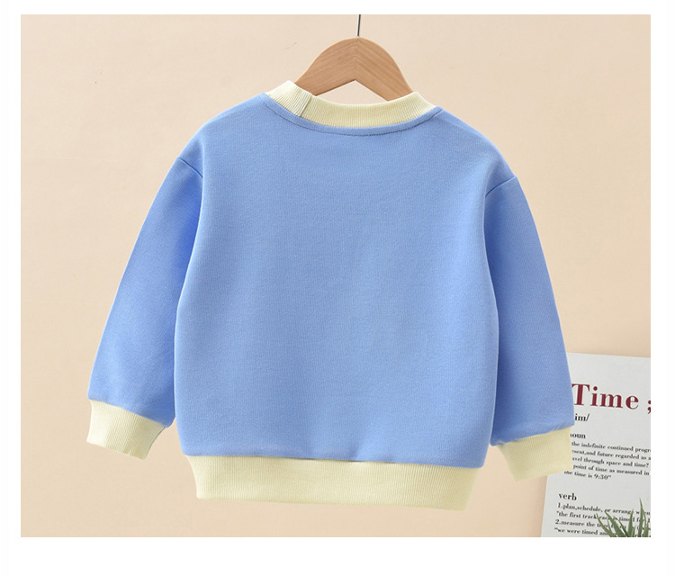 2024秋冬季新款儿童纯棉卫衣撞色宽松长袖休闲卡通套头外套卫衣详情14