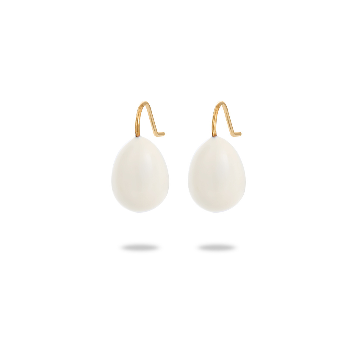 夏季彩色滴油钛钢耳环简约设计百搭轻奢高级感夏天水滴耳饰不掉色详情21