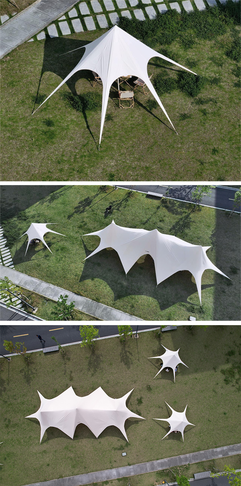 Outdoor Yunding Wanchongshan super-large three-peak tent camping, single-peak canopy, octopus, double-peak lotus canopy pic 6