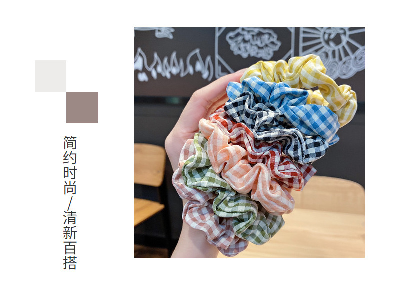 小清新布艺小肠圈发圈女扎头皮筋春夏发饰丸子头发绳大肠头绳批发详情3