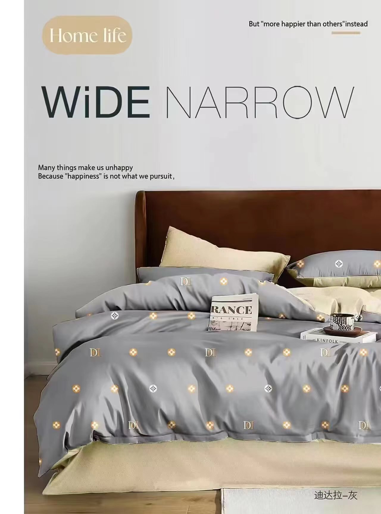 All-season all-cotton skin-friendly bedding, thickened bed sheets and quilt covers, fresh and clean pure cotton twill bed four-piece set pic 10