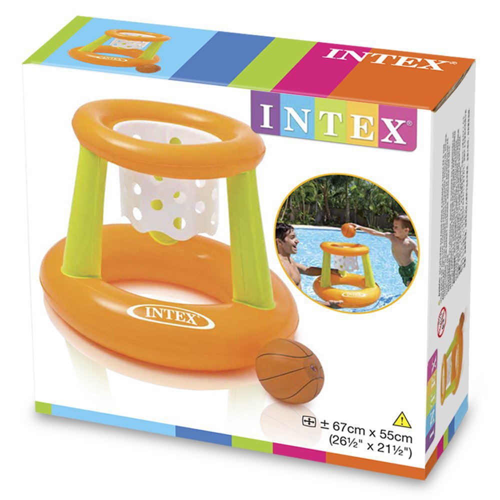 INTEX58504儿童水上篮球套装亲子互动戏水玩具充气漂浮篮球框详情7