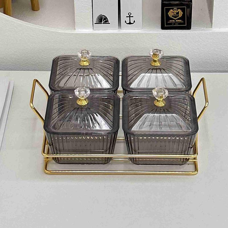 10 Fruit platters, home living room coffee table, tea, snacks, candies, pastries, nuts, divided snack plates, three-compartment dried fruit platters pic 8