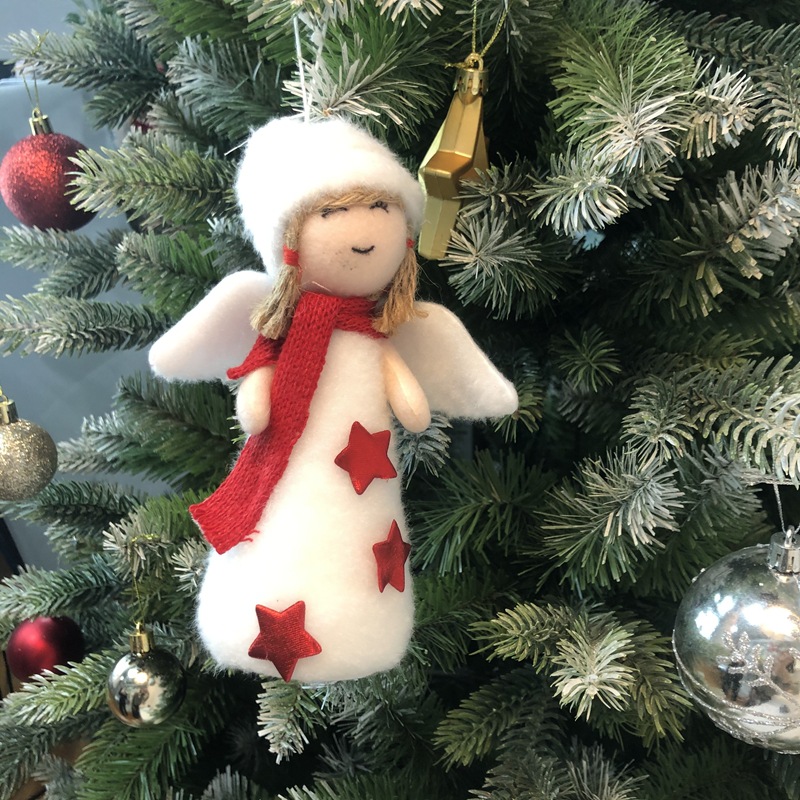 圣诞天使娃娃玩偶挂件星星装饰吊件天使翅膀商场装饰品儿童礼物详情5