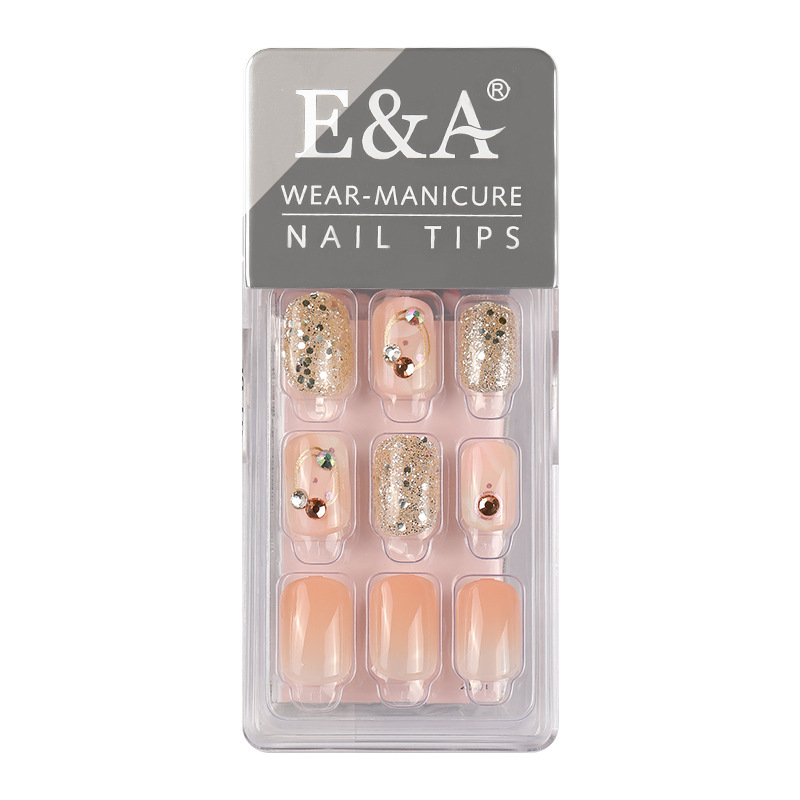 Wholesale of finished wearable nails, summer new style nail patches, short wearable nails, wholesale of gradient and smudging wearable nails, exclusively for export pic 13