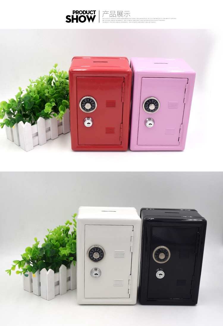 Zhongfu Creative Metal Mini Safe English Dictionary Password Piggy Bank 18 cm Savings Safe pic 3