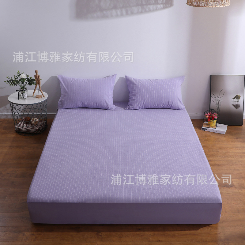 Cross-border Amazon supplies waterproof and urine-proof care bed caps with striped brushed solid color and simple style. Wholesale from the manufacturer pic 32