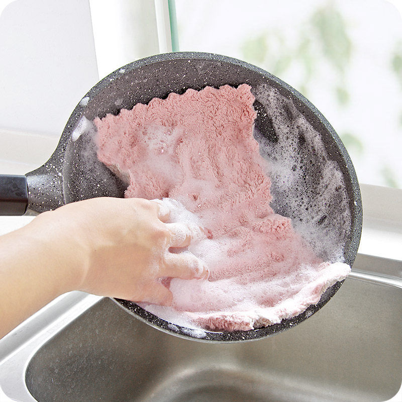 [LOVELY HOME] [keeping ga] paño de cocina de doble cara paño de lavavajillas de paño de coral fleece paño absorbente y antiaceite paño de lavavajillas de paño de lavavajillas de paño de lavavajillas pic 11