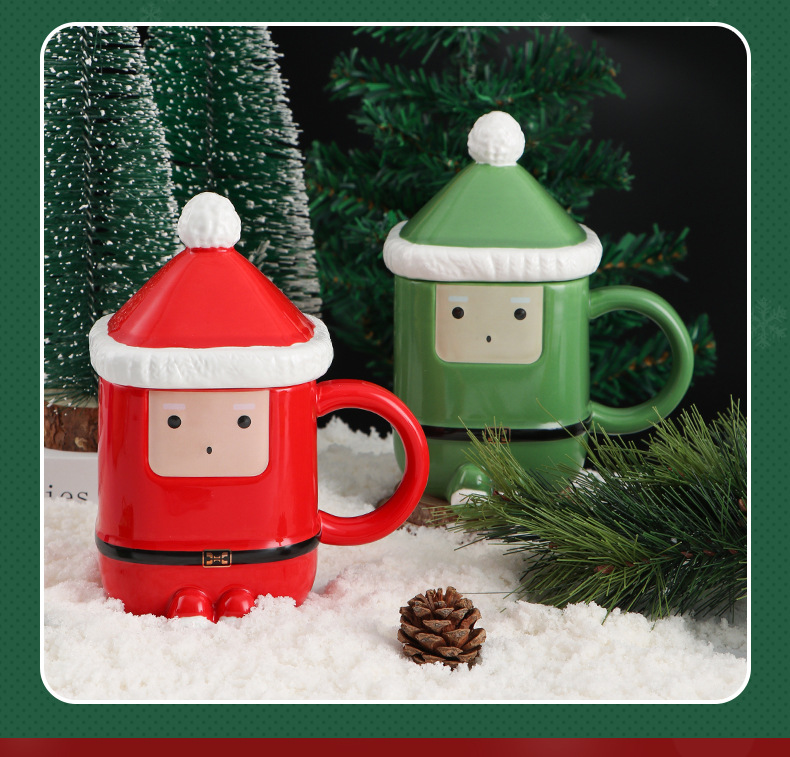 Ceramic Monster Hero ceramic cups, high appearance level, Santa-shaped mugs, advertising water cups, couple coffee cups wholesale pic 8