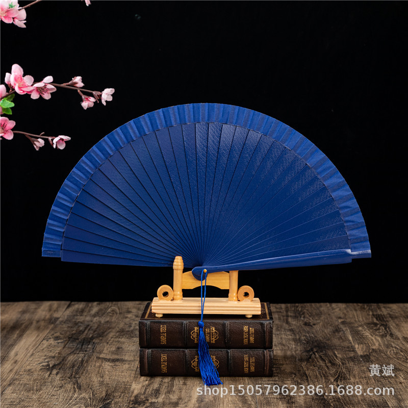 9寸易开合无花亮光西班牙木头扇舞蹈扇子旗袍走秀跳舞扇折扇详情2