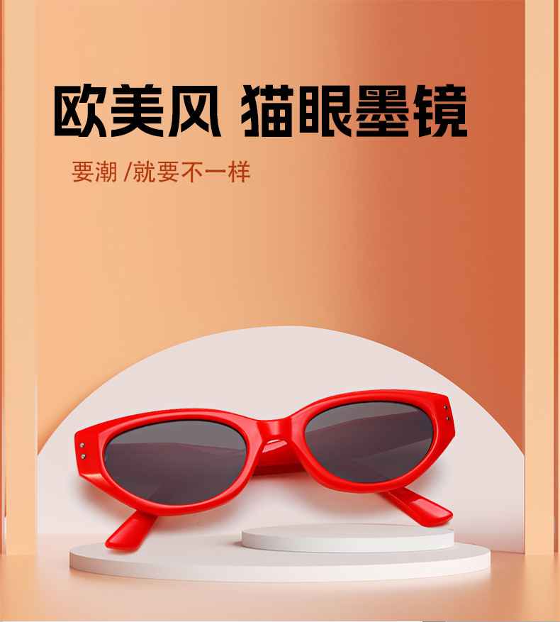 gm太阳镜批发防紫外线小脸偏光镜欧美网红眼镜男猫眼墨镜女高级感详情5