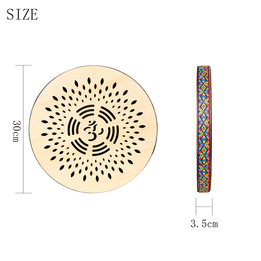 Wholesale of 12-inch stream drum traditional Chinese percussion instruments, natural stream rain sound simulators, music therapy pic 2