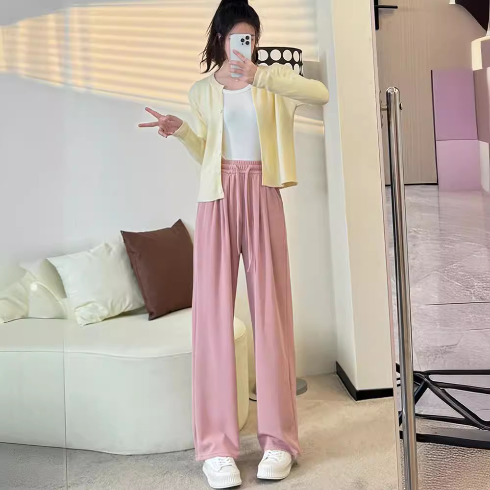 Japanese texture Yamamoto pants for women to look slimmer new summer wide-leg pants with a drape and a laid-back loose casual pants spring style for women pic 4