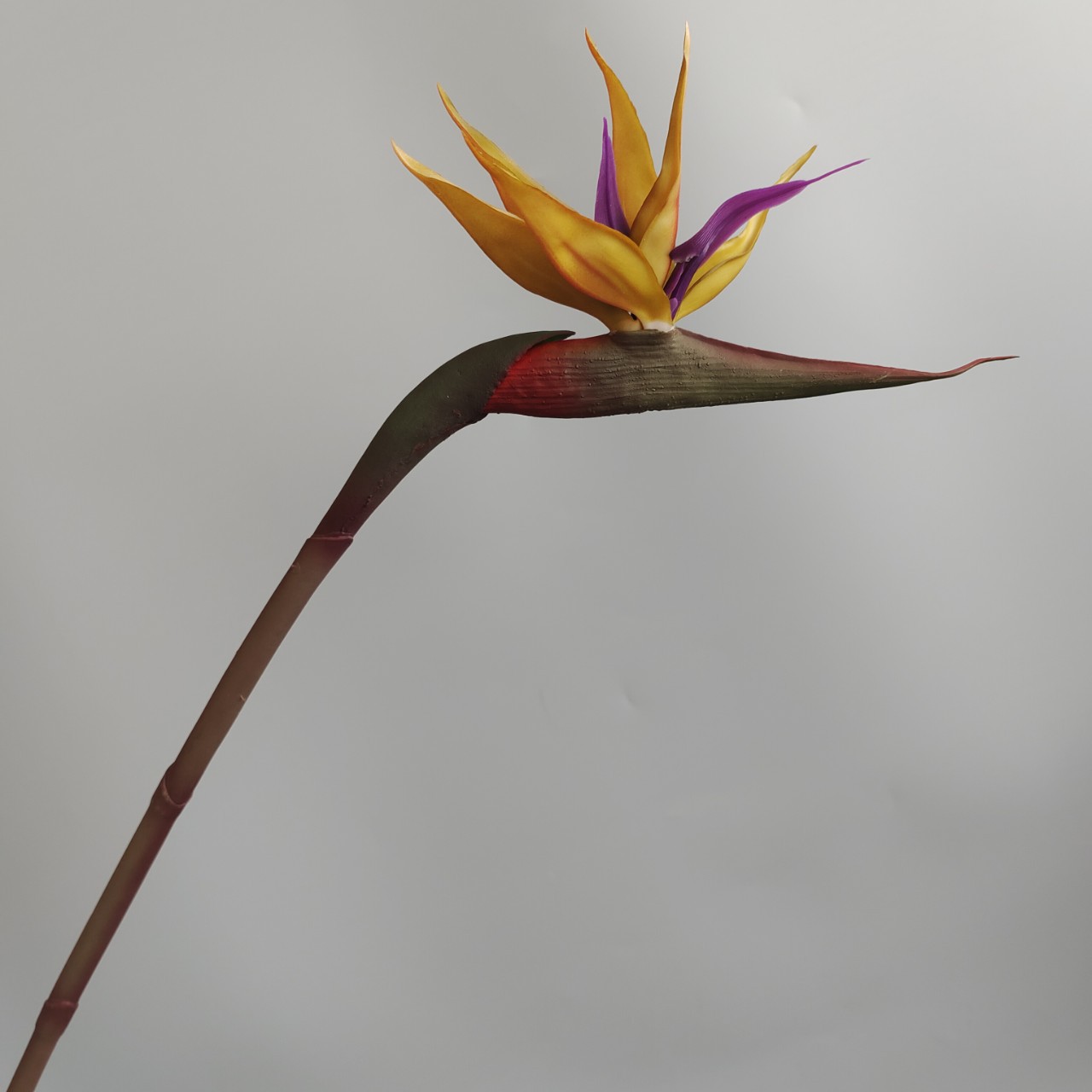 Soft rubber paradise Bird Crane Orchid New Chinese-style home model room decoration design, overseas wedding photography artificial flower pic 21