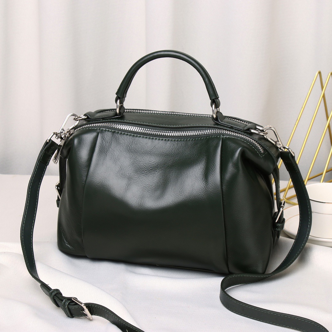 2024新款头层牛皮大容量女士手提包时尚休闲单肩包多功能斜挎包详情1