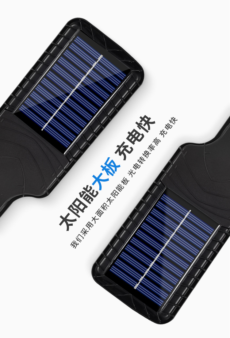 Cross-border outdoor LED wall lamps, household lighting, rechargeable street lamps, human body sensor remote control solar lamps, garden lamps pic 4