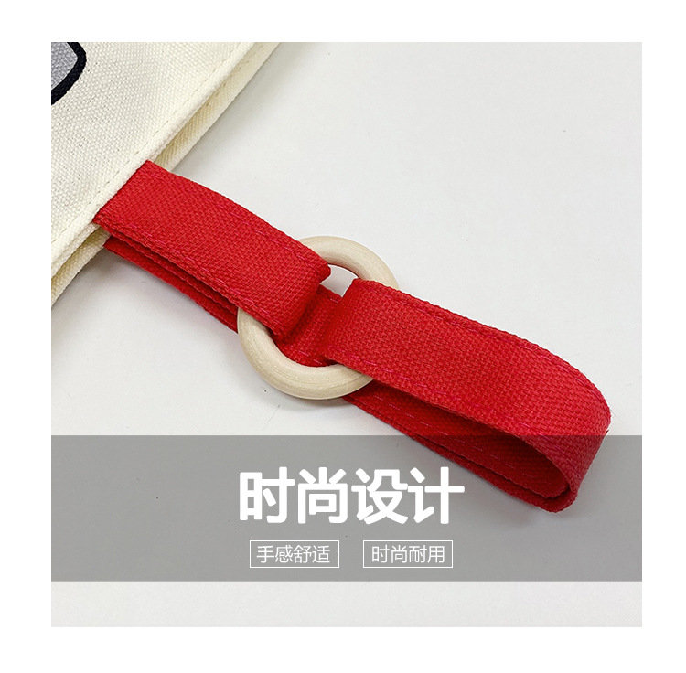 上班族便携妈咪帆布包购物学生可爱水桶型手拎便当带饭盒手提包女详情10