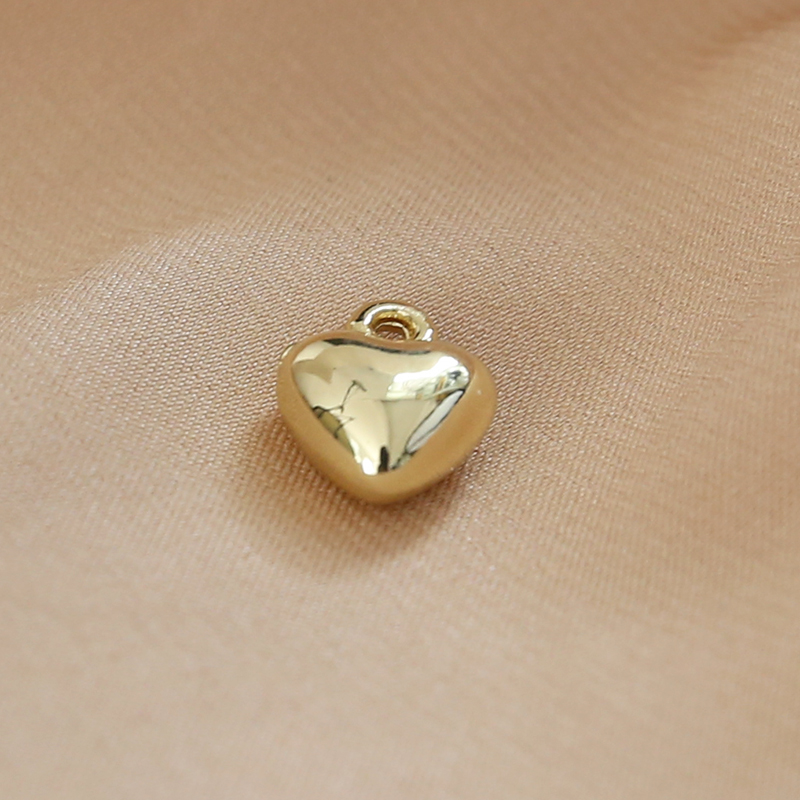 Simple style multi-specification three-dimensional smooth surface heart heart round ball pendant jewelry necklace earrings diy accessory materials pic 33