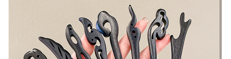 Ancient-style sandalwood hairpins for women, a simple and elegant updo, a modern and stylish new Chinese-style hairpin, Hanfu cheongsam headwear pic 23