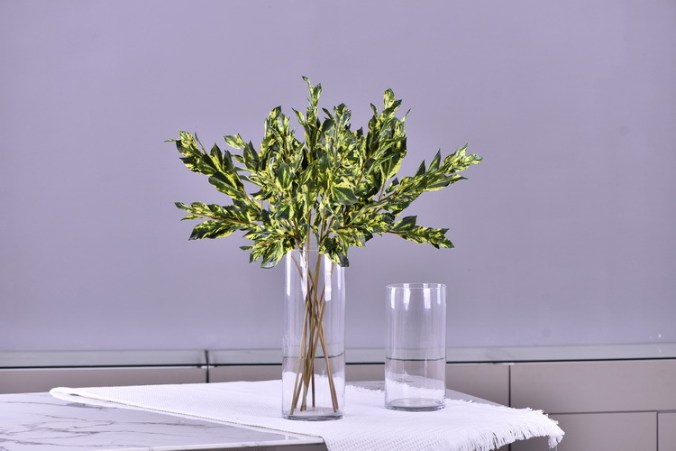 Wholesale of high-end flower and leaf materials for Huazhi Artificial Plants, wedding, hotel, living room artificial leaves, window display and landscaping green plants pic 15