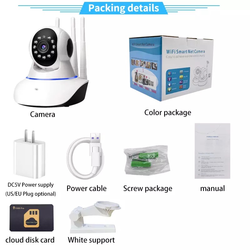 V380 Wireless wiif camera indoor shaking head machine monitor high-definition smart home bald strong shaking head machine pic 10