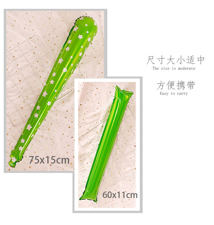 Sports meeting balloons, aluminum film, handheld batting sticks, cheering sticks, super bright aluminum film inflatable sticks, cheerleading sticks, cheering sticks, balloons pic 4