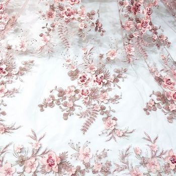 手工缝珠立体刺绣DIY现货童装晚礼服花边装饰辅料钉珠蕾丝贴花详情43