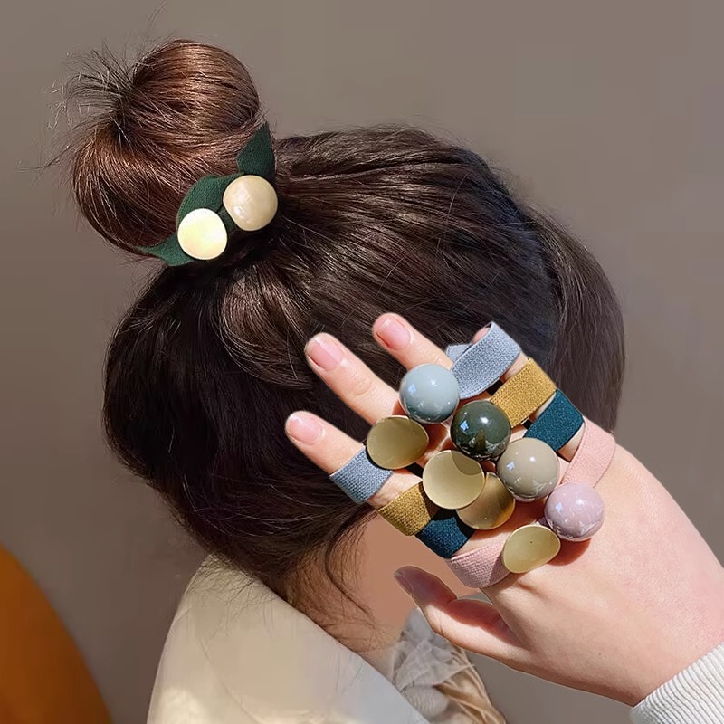 Wider hair band, high-end style, hair tie, feminine charm, rubber band, hair tie, low bun, hair accessory, hair tie pic 3