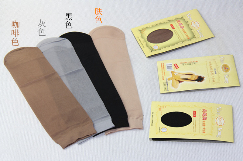 新款单双装女士短丝袜 薄款天鹅绒丝袜 独立包装包芯丝短丝袜详情3