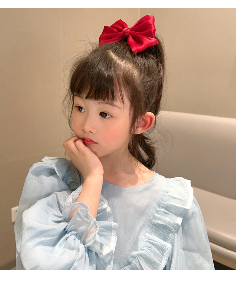 女童蝴蝶结头饰儿童发夹2023新款可爱宝宝发卡公主小女孩顶夹发饰详情13