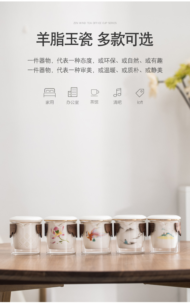 The Wujiang Sheep Fat Jade Porcelain Kung Fu Tea set travel bag is a high-end souvenir for outdoor travel. Wholesale pic 2