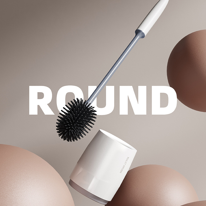 享伽壁挂长柄马桶刷 带底座家用软胶马桶刷套装多功能厕所清洁刷详情8