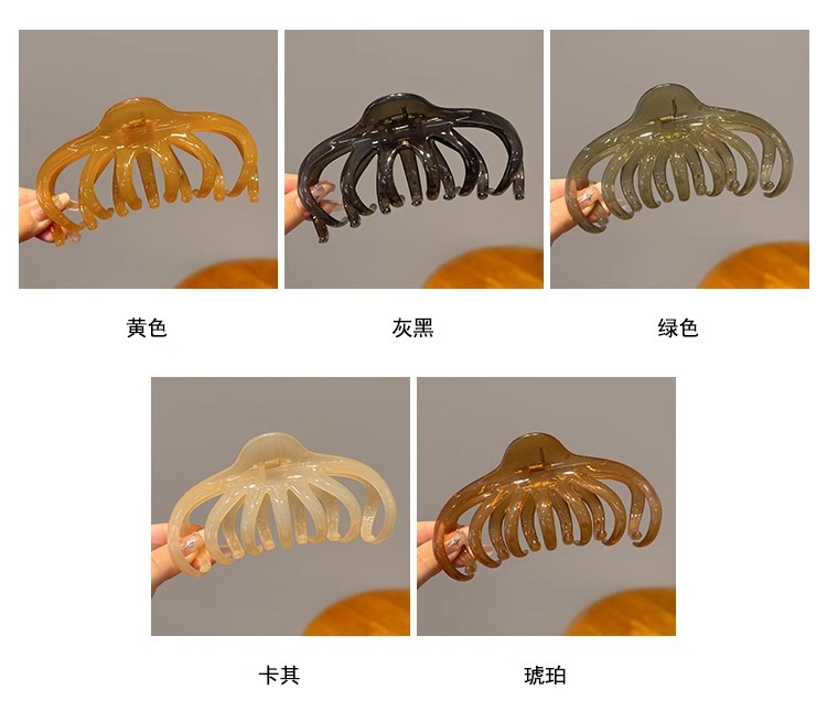 Large-sized female hair clip, French retro hair clip, back of the head, updo, shark clip, a popular 2023 new style pic 5