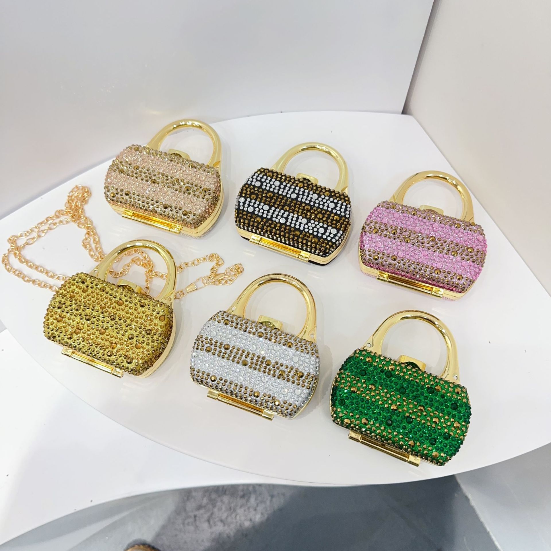 迷你包口红包女2025新款跨境外贸镶钻斜挎小包装饰包儿童包女包包详情5