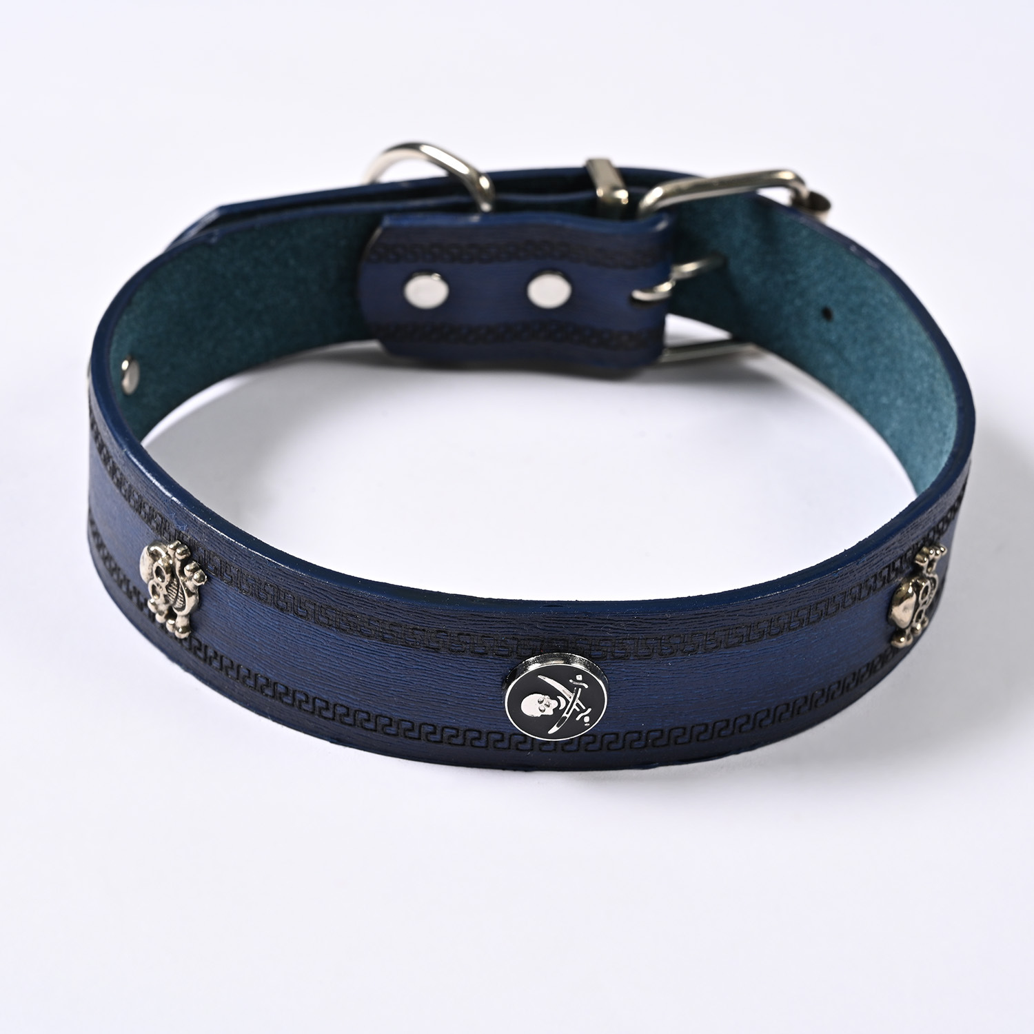 New cross-border skull PU pet collar, large dog neck collar, leather pet collar, adjustable wholesale pic 10