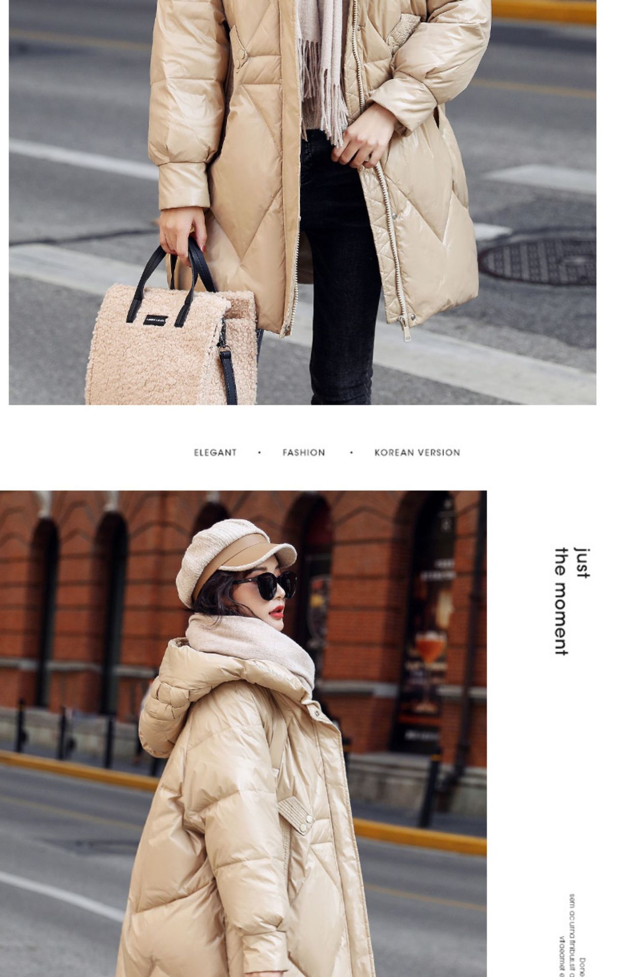 白鸭绒羽绒服女中长款20秋冬新款韩版宽松小个子冬季加厚外套详情20