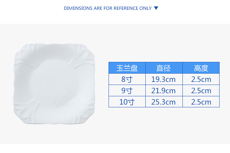 陶瓷白色菜盘子牛排盘西餐盘浅盘平盘碟子意面盘圆形酒店餐厅餐具详情3